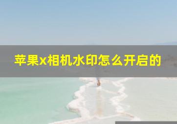 苹果x相机水印怎么开启的