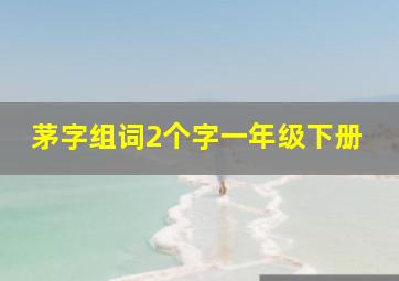 茅字组词2个字一年级下册