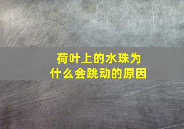 荷叶上的水珠为什么会跳动的原因