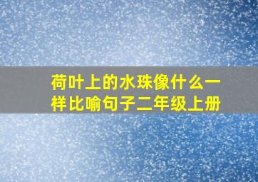 荷叶上的水珠像什么一样比喻句子二年级上册