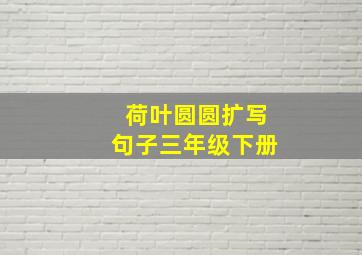 荷叶圆圆扩写句子三年级下册