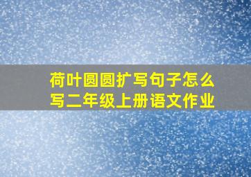 荷叶圆圆扩写句子怎么写二年级上册语文作业