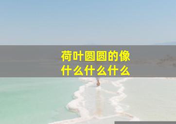 荷叶圆圆的像什么什么什么