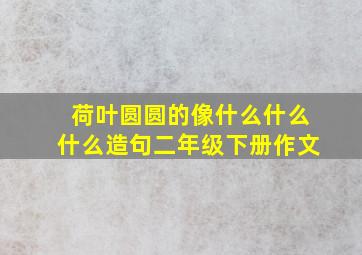 荷叶圆圆的像什么什么什么造句二年级下册作文