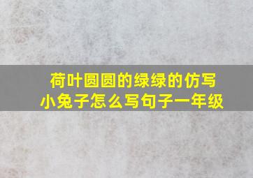 荷叶圆圆的绿绿的仿写小兔子怎么写句子一年级