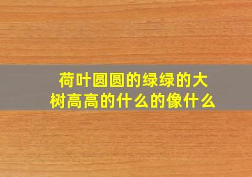 荷叶圆圆的绿绿的大树高高的什么的像什么