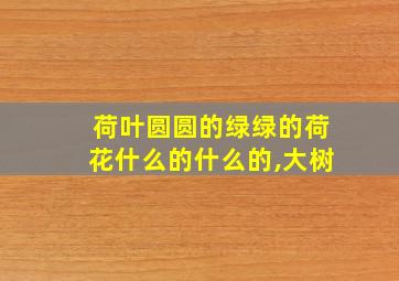 荷叶圆圆的绿绿的荷花什么的什么的,大树