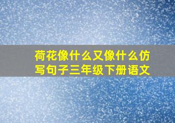 荷花像什么又像什么仿写句子三年级下册语文