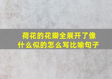 荷花的花瓣全展开了像什么似的怎么写比喻句子