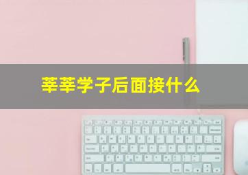 莘莘学子后面接什么