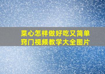 菜心怎样做好吃又简单窍门视频教学大全图片