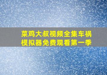 菜鸡大叔视频全集车祸模拟器免费观看第一季