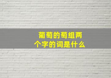 葡萄的萄组两个字的词是什么