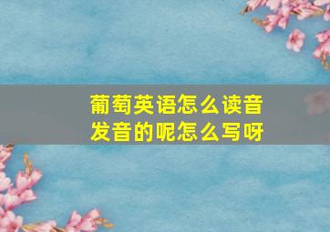 葡萄英语怎么读音发音的呢怎么写呀