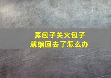 蒸包子关火包子就缩回去了怎么办