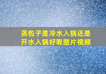 蒸包子是冷水入锅还是开水入锅好呢图片视频