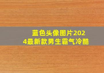 蓝色头像图片2024最新款男生霸气冷酷