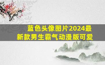 蓝色头像图片2024最新款男生霸气动漫版可爱