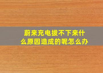 蔚来充电拔不下来什么原因造成的呢怎么办