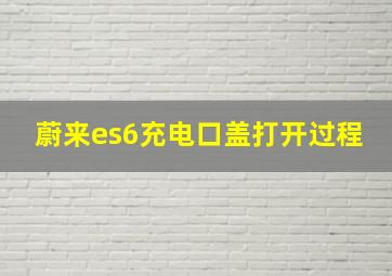 蔚来es6充电口盖打开过程