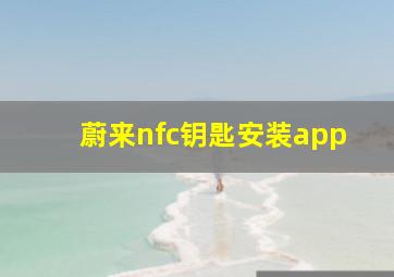 蔚来nfc钥匙安装app