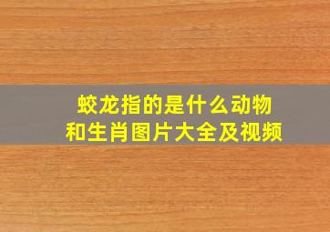 蛟龙指的是什么动物和生肖图片大全及视频