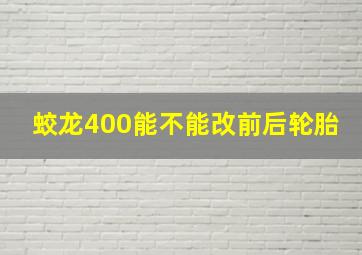 蛟龙400能不能改前后轮胎