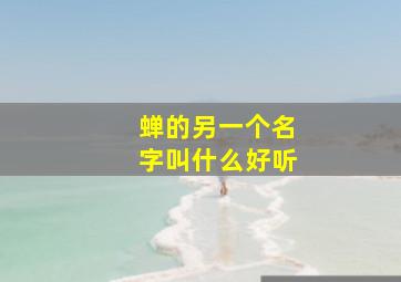 蝉的另一个名字叫什么好听