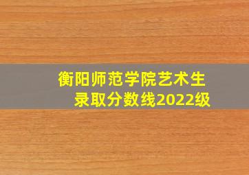 衡阳师范学院艺术生录取分数线2022级