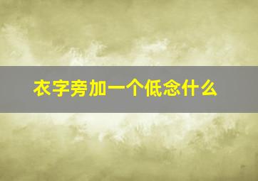 衣字旁加一个低念什么