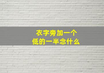 衣字旁加一个低的一半念什么