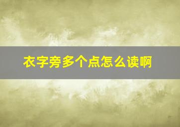 衣字旁多个点怎么读啊