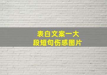 表白文案一大段短句伤感图片