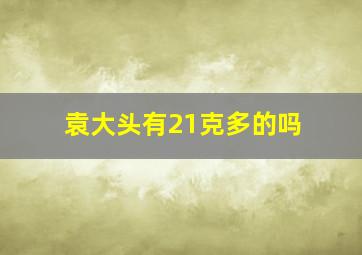 袁大头有21克多的吗