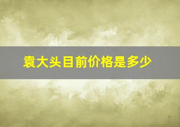 袁大头目前价格是多少