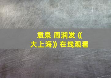 袁泉 周润发《大上海》在线观看