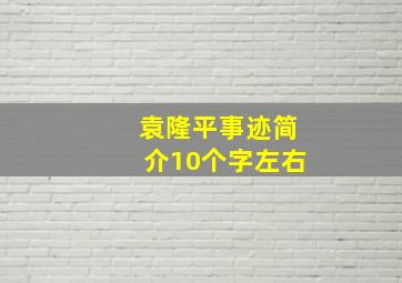 袁隆平事迹简介10个字左右