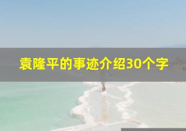 袁隆平的事迹介绍30个字