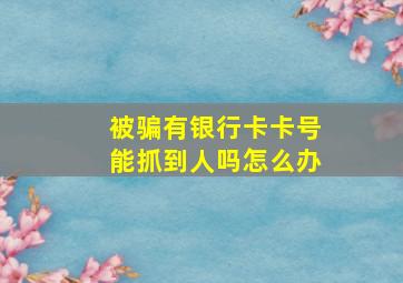 被骗有银行卡卡号能抓到人吗怎么办