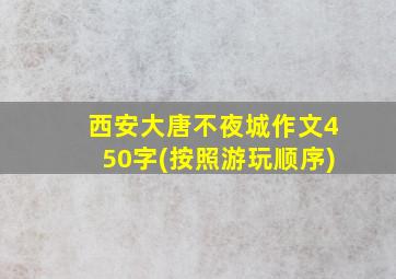 西安大唐不夜城作文450字(按照游玩顺序)