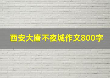 西安大唐不夜城作文800字