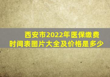 西安市2022年医保缴费时间表图片大全及价格是多少