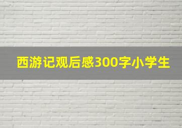 西游记观后感300字小学生