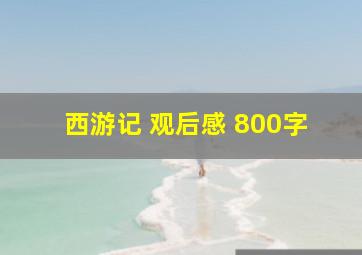 西游记 观后感 800字