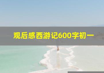 观后感西游记600字初一