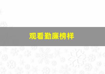 观看勤廉榜样