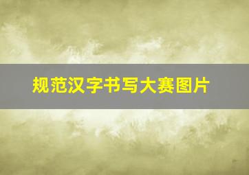 规范汉字书写大赛图片