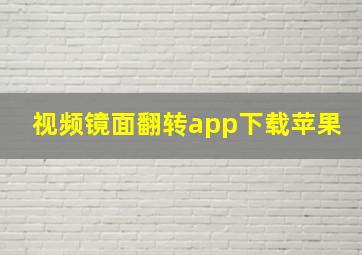 视频镜面翻转app下载苹果