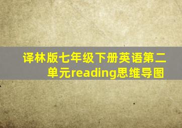 译林版七年级下册英语第二单元reading思维导图