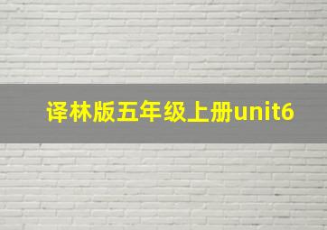 译林版五年级上册unit6